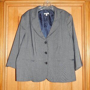 Plus Size Women's 26 Fashion Bug Navy Blue Sport Suit Jacket Blazer 3/4 Sleeve